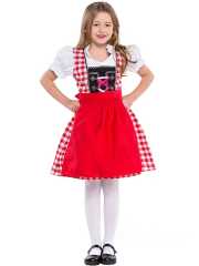 Wholesale Traditional German Dirndl - Red Checkered Dress