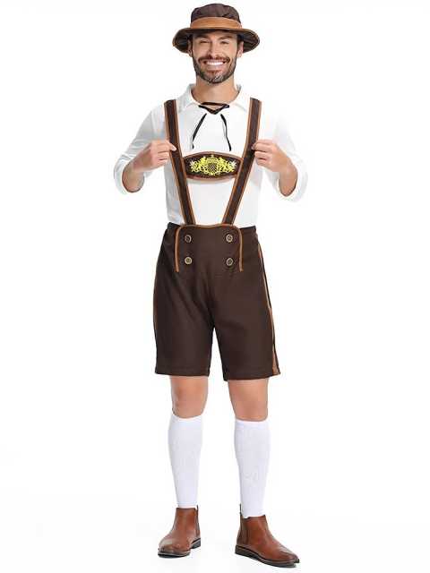Wholesale Mens Lederhosen Costume - Bavarian Oktoberfest Outfit