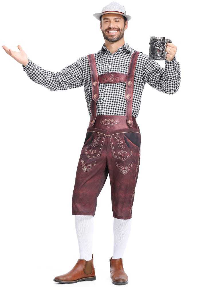 Wholesale Mens Oktoberfest Outfit - German Outfit Lederhosen Set