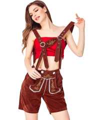 Wholesale Ladies Lederhosen Costume - Oktoberfest Shirt & Shorts