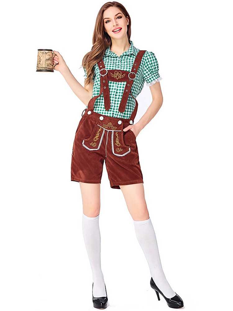 Wholesale Ladies Lederhosen Costume - Oktoberfest Shirt & Shorts