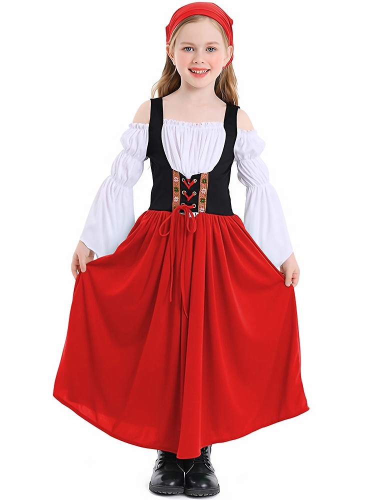 Wholesale Girls Bavarian Maxi Dress - Australian Oktoberfest Costumes