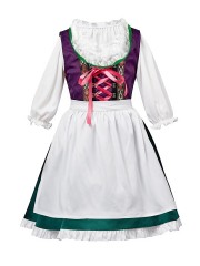 Wholesale Purple & Green Dress - Dirndl Costume Oktoberfest