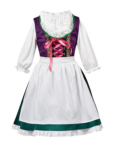 Wholesale Purple & Green Dress - Dirndl Costume Oktoberfest