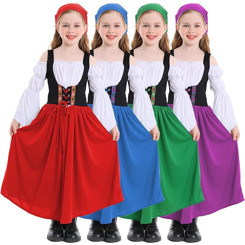 Wholesale Girls Bavarian Maxi Dress - Australian Oktoberfest Costumes