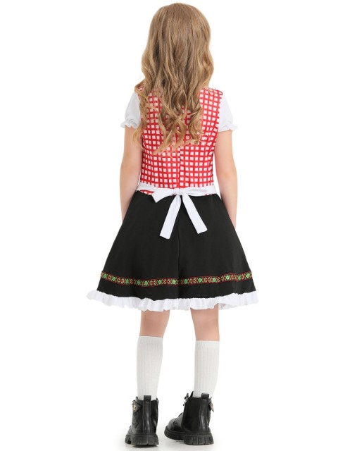 Wholesale Bavarian Gingham Dress - Oktoberfest Dress Dirndl