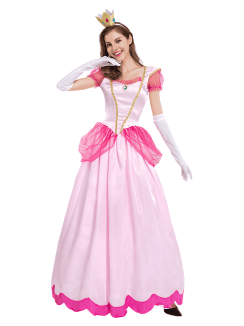 Nintendo Super Mario Princess Peach Costume For Women