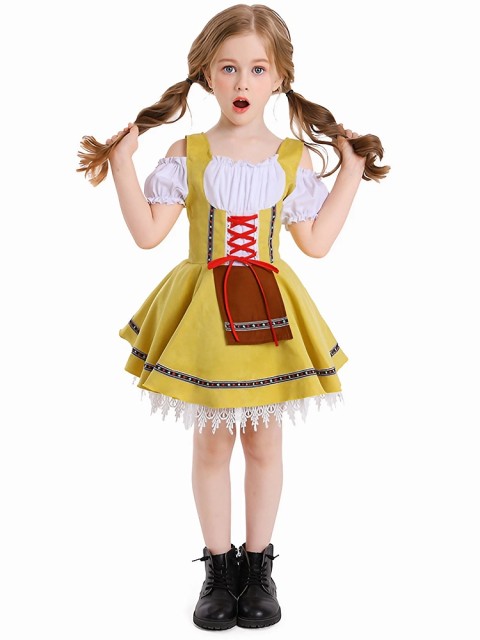 Wholesale Girls Oktoberfest Beer Costume - Beer Maid Girl Outfit