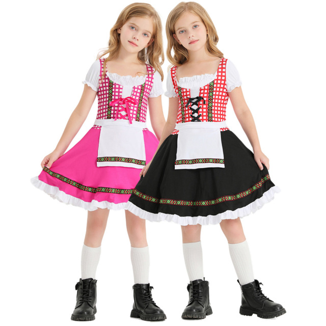Wholesale Bavarian Gingham Dress - Oktoberfest Dress Dirndl