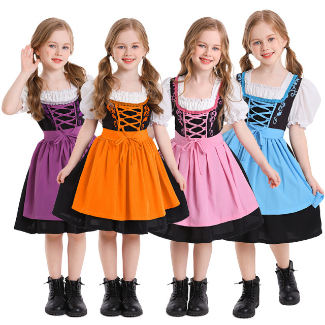 Wholesale Girls Bavarian Dress & Pet - Oktoberfest Dirndl Costume