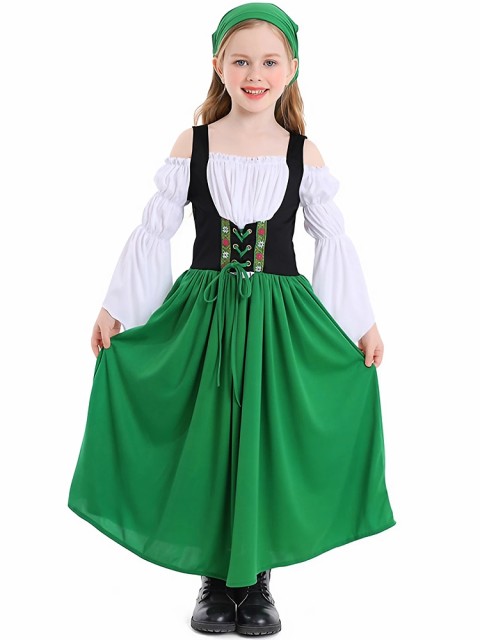 Wholesale Girls Bavarian Maxi Dress - Australian Oktoberfest Costumes
