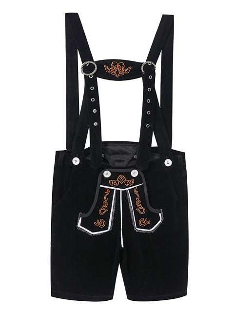Wholesale Oktoberfest & Halloween Costumes for Adults - Brown/Black Suspender Shorts & Checkered Shirts | Festival Costumes Wholesale