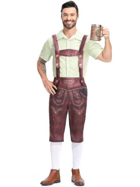 Wholesale Mens Oktoberfest Outfit - German Outfit Lederhosen Set