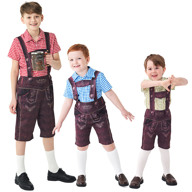 Wholesale German Lederhosen Costume - Boys Oktoberfest Set