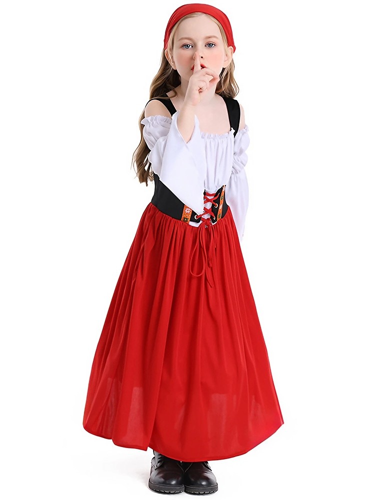 Wholesale Girls Bavarian Maxi Dress - Australian Oktoberfest Costumes