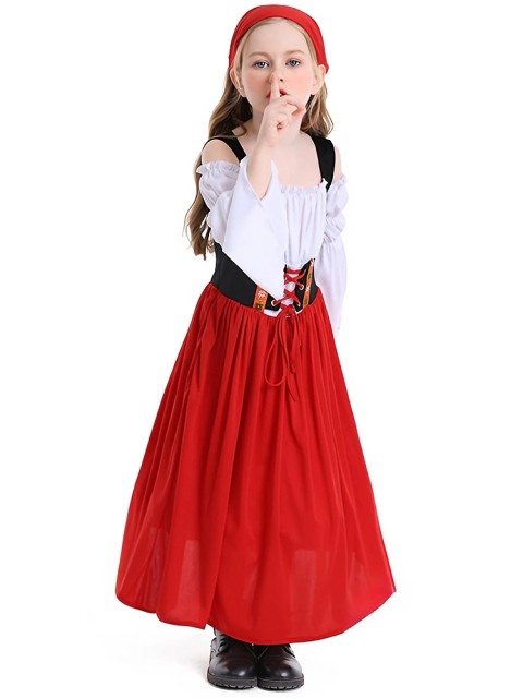 Wholesale Girls Bavarian Maxi Dress - Australian Oktoberfest Costumes