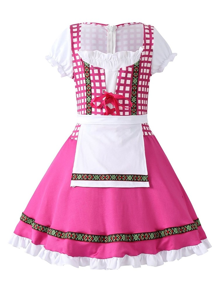 Wholesale Bavarian Gingham Dress - Oktoberfest Dress Dirndl