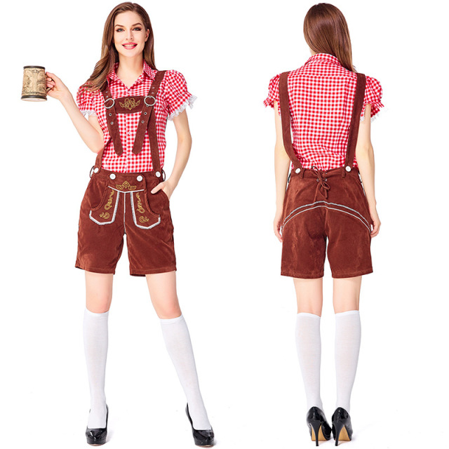 Wholesale Ladies Lederhosen Costume - Oktoberfest Shirt & Shorts