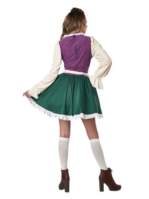 Wholesale Women's Oktoberfest Outfit - Purple & Green Dirndl Costume