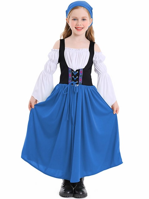 Wholesale Girls Bavarian Maxi Dress - Australian Oktoberfest Costumes