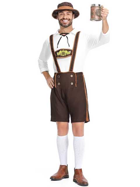 Wholesale Mens Lederhosen Costume - Bavarian Oktoberfest Outfit
