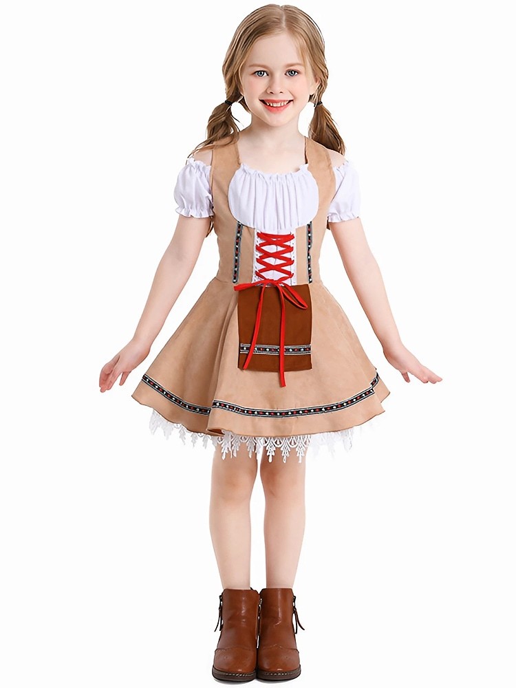 Wholesale Girls Oktoberfest Beer Costume - Beer Maid Girl Outfit