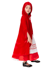 Girls’ Classic Embroidered Little Red Riding Hood Costume – Wholesale