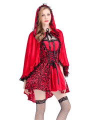 Women's Alluring Gothic Sexy Little Red Riding Hood Costume