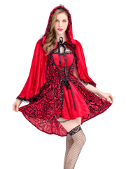 Women's Alluring Gothic Sexy Little Red Riding Hood Costume