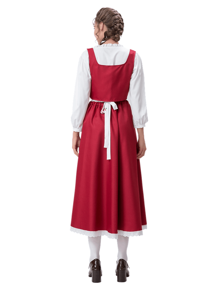 Women's Cherry-Printed Little Red Riding Hood Costume