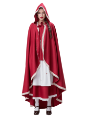 Women's Cherry-Printed Little Red Riding Hood Costume