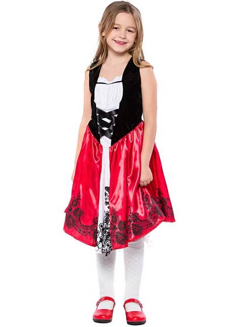 Girl’s Dark Little Red Riding Hood Costume