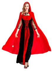 Women's Red and Black Gothic Little Red Riding Hood Costume