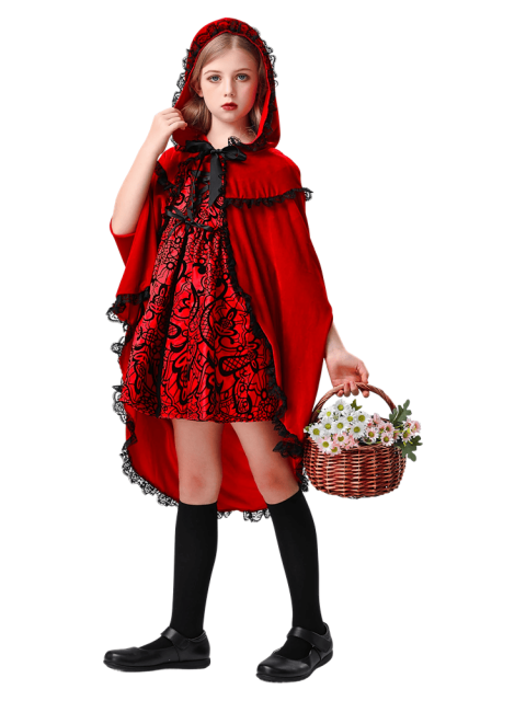 Girl’s Gothic Little Red Riding Hood Costume