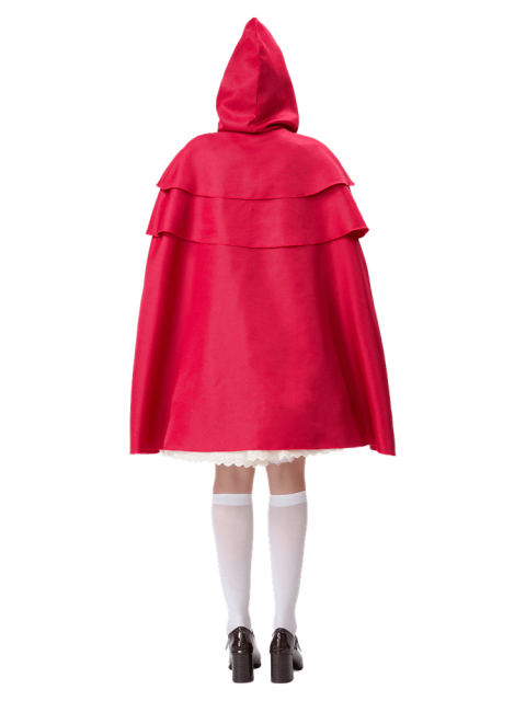 Women’s Vintage Ruffle Little Red Riding Hood Costume – Wholesale