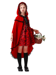 Girl’s Gothic Little Red Riding Hood Costume