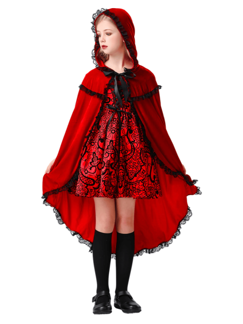 Girl’s Gothic Little Red Riding Hood Costume