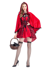 Women's Alluring Gothic Sexy Little Red Riding Hood Costume