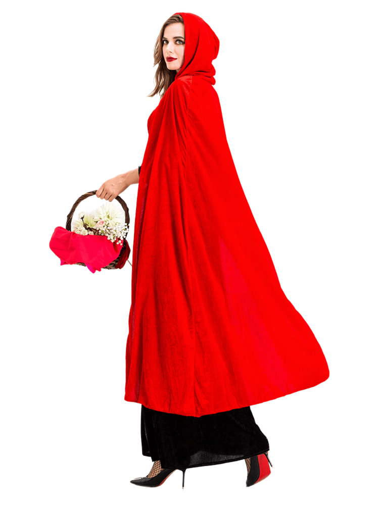 Women's Red and Black Gothic Little Red Riding Hood Costume