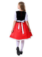 Girl’s Classic Lace-Trimmed Little Red Riding Hood Costume