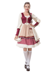 Women’s Vintage Ruffle Little Red Riding Hood Costume – Wholesale