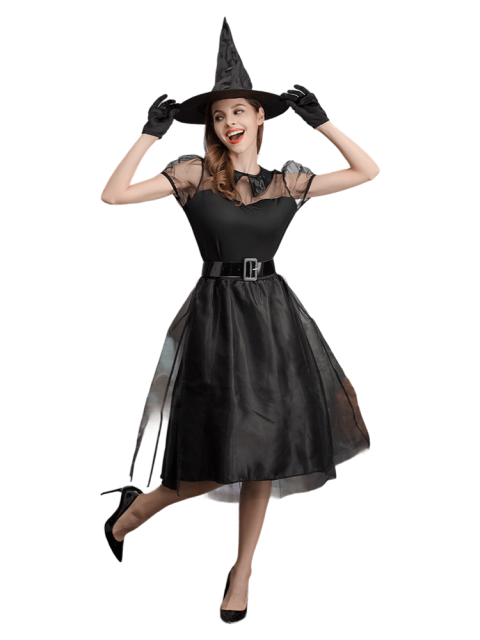 Girls Black Tulle Witch Costume