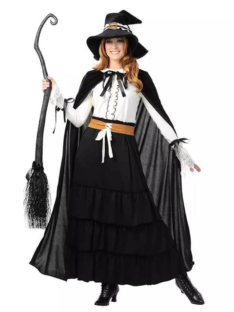 Women's Vintage Country Witch Dress Costume