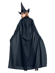 Women's Black Cape Vintage Witch Costume