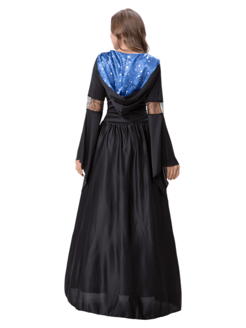 Black Blue Star Witch Costume for Women – Wholesale Halloween Magic