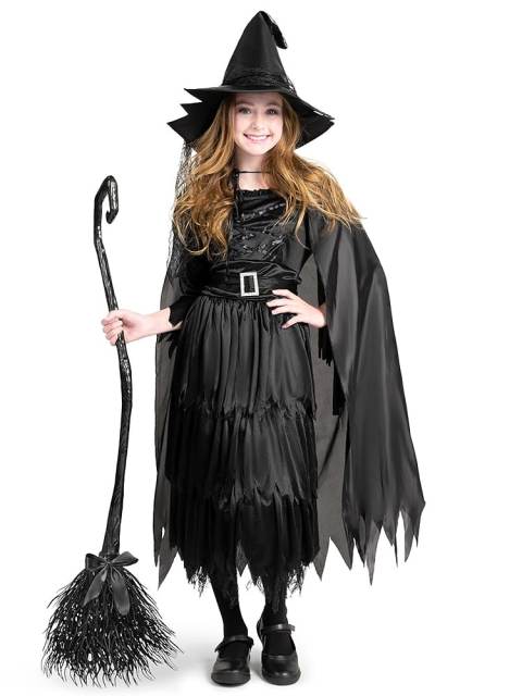 Girls Black Witch Costume