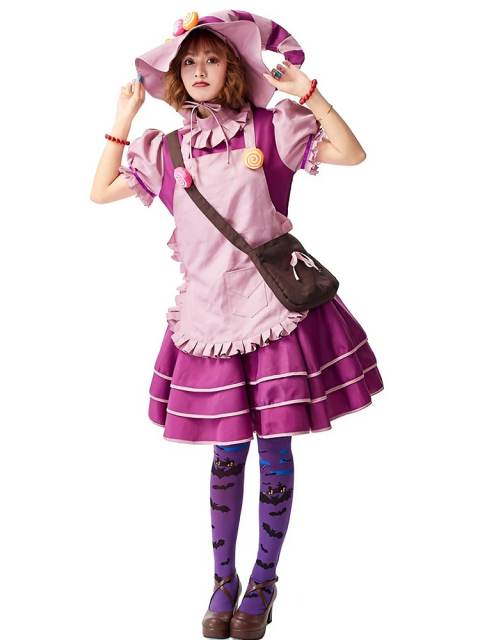 Women's Sweet Candy Witch Halloween Costume