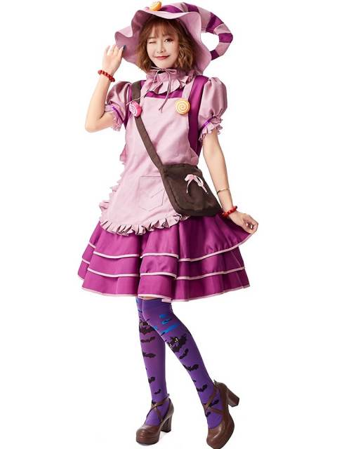 Women's Sweet Candy Witch Halloween Costume