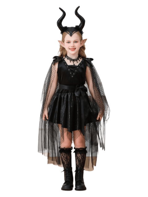 Girls Sleeping Beauty Maleficent Witch Costume