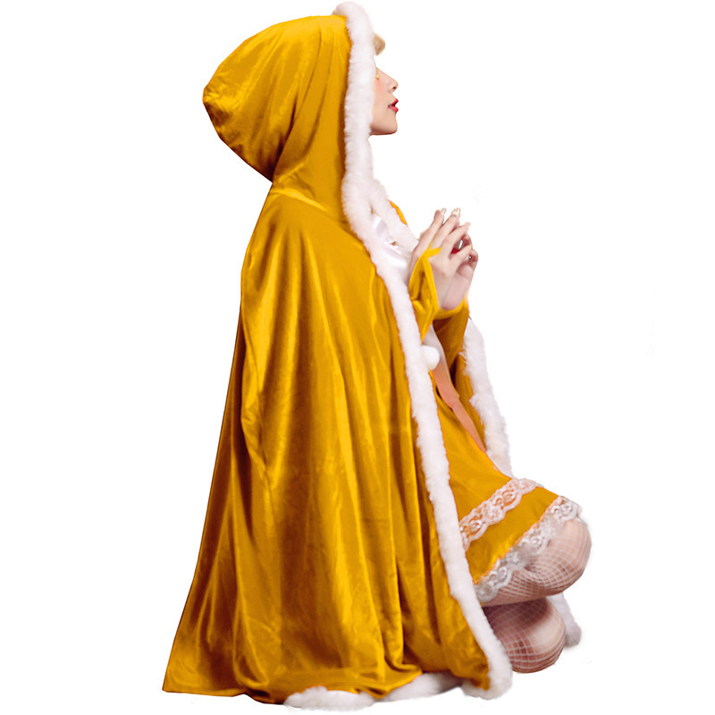 Christmas Costumes for Women | Hooded Holiday Cape Dress Wholesale